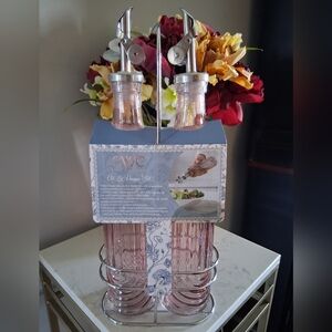 Elegant CWC Oil & Vinegar Set with Stand, New In Packaging